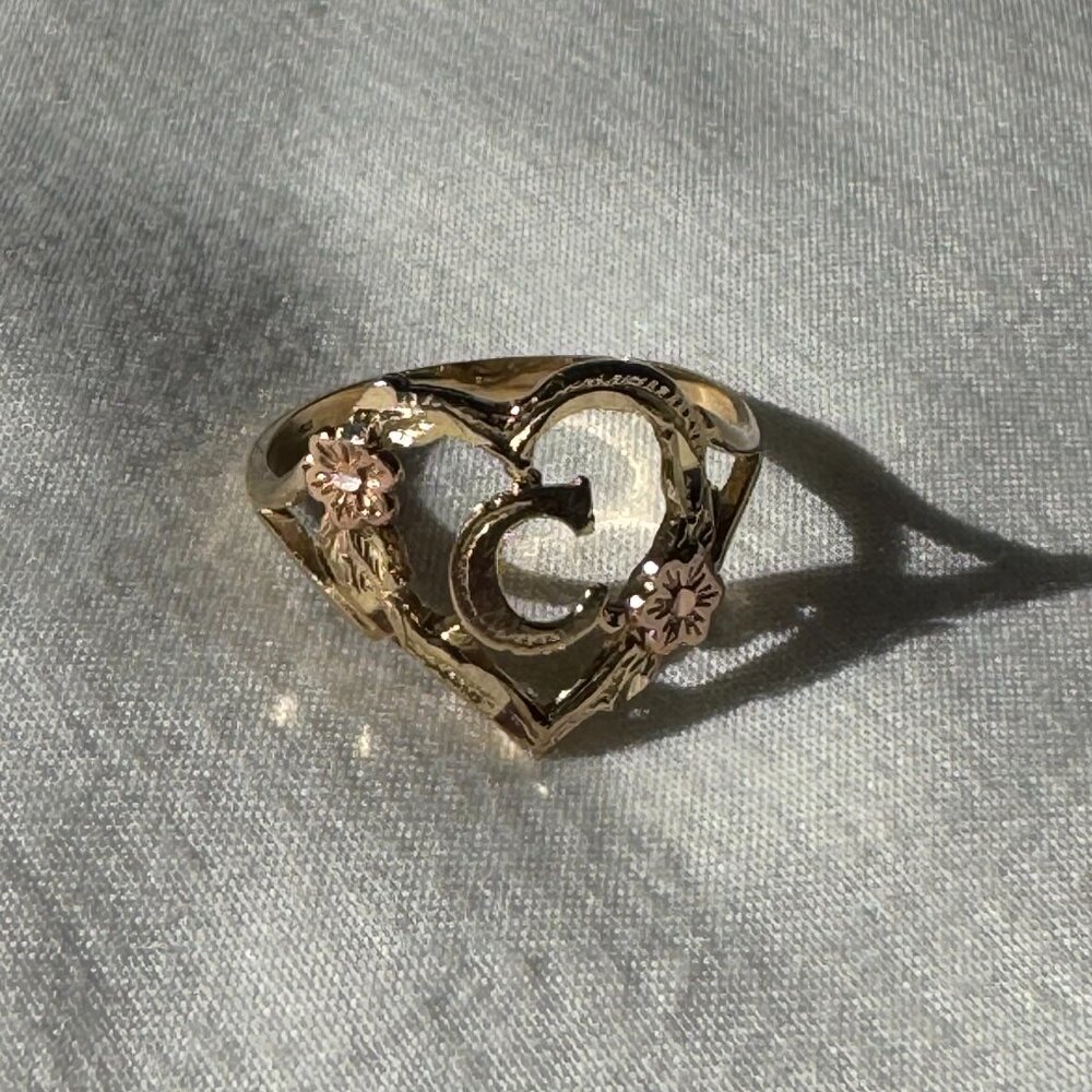14K Gold "C" Monogram Ring